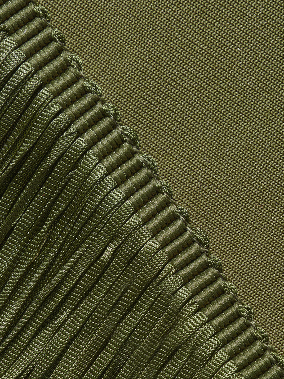 Dressy High Neck Bandage Tiered Fringe Formal Maxi Dress - Army Green