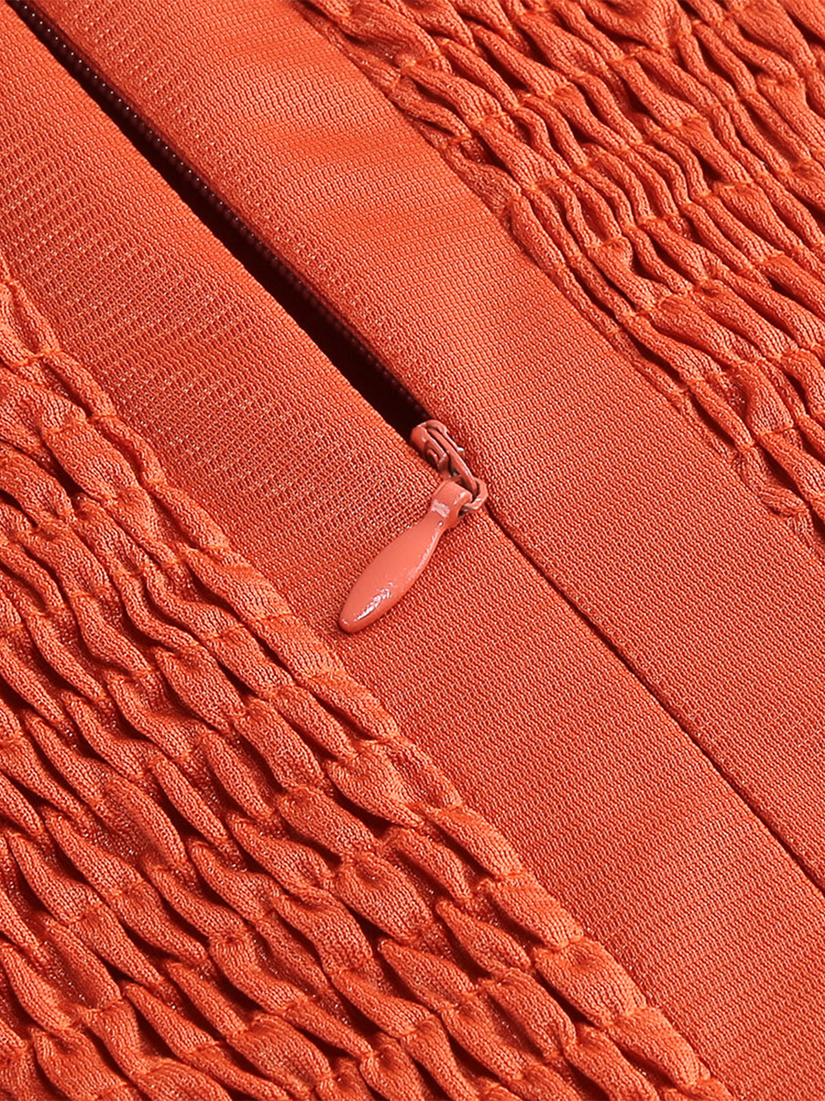 Flowy Tiered Ruffle Pleated Strapless Formal Maxi Dress - Burnt Orange
