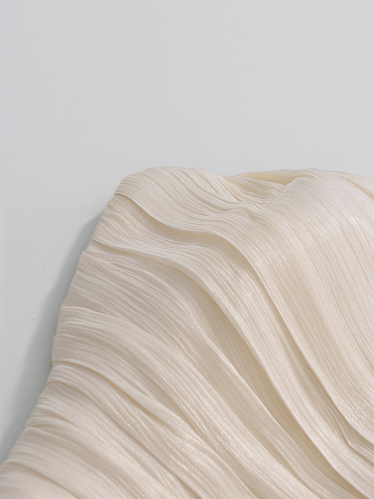 Luxury Chiffon Pleated Strapless Ruffle Homecoming Mini Dress - Nude