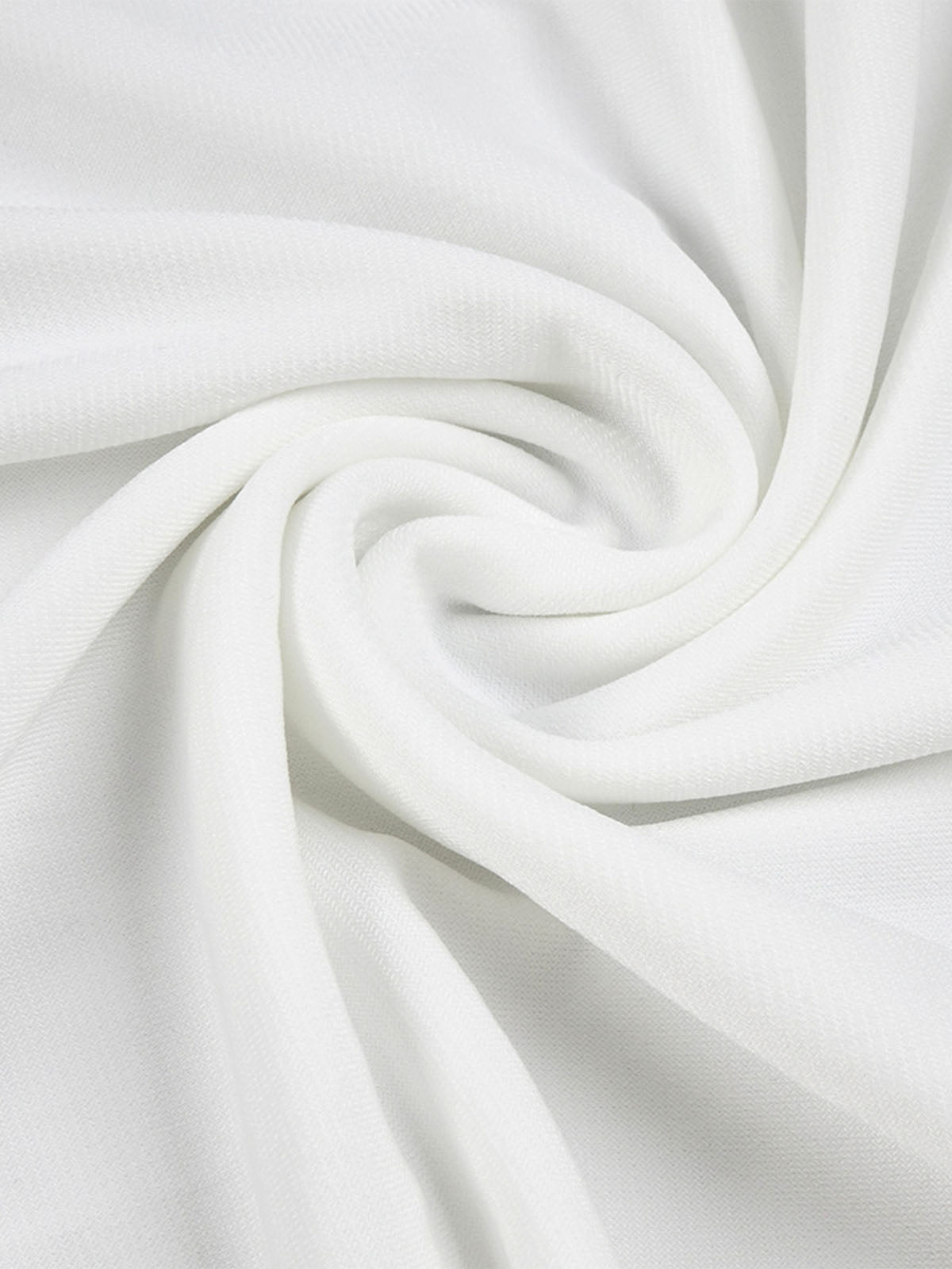 Luxury Plunge Cowl Neck Long Sleeve Ruched Mermaid Maxi Dress - White