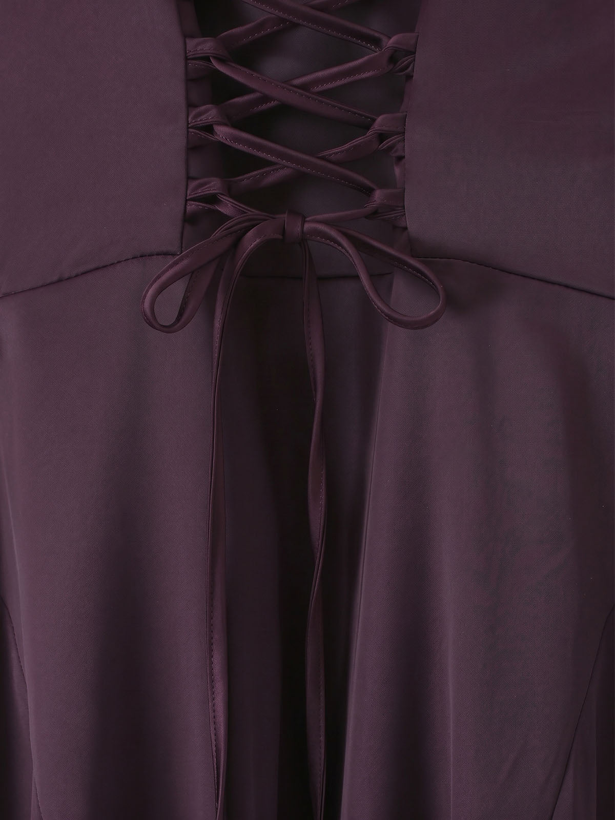 Luxury Satin Sweetheart Laced Spaghetti Formal Maxi Dress - Plum