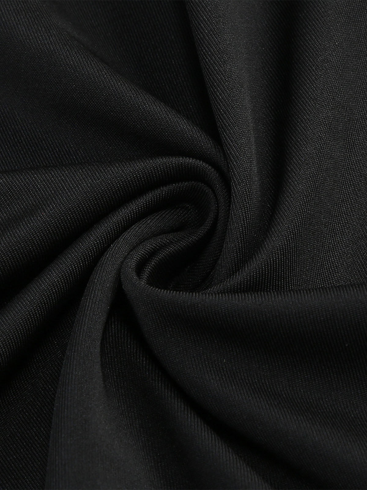 Opera Glove Lace Panel Draped Fishtail Formal Maxi Dress - Black