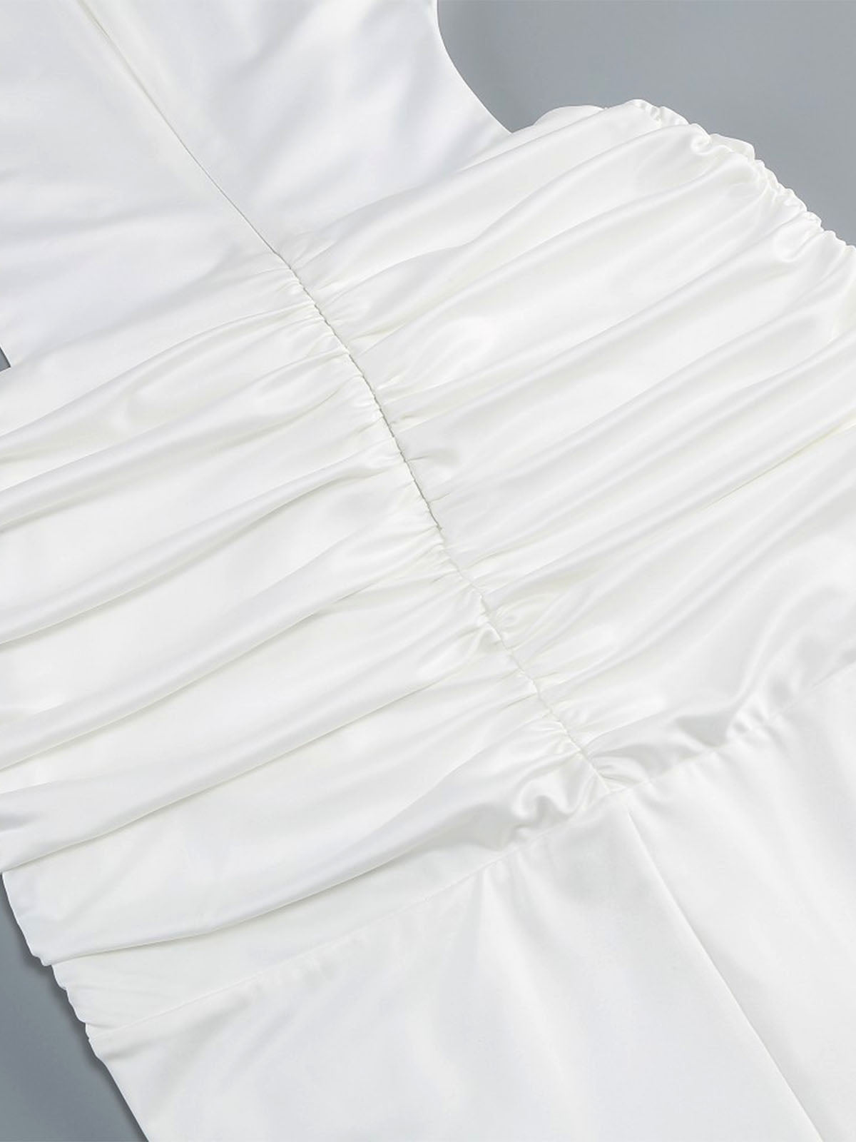 Opulent High Neck Sleeveless Cutout Mermaid Formal Maxi Dress - White