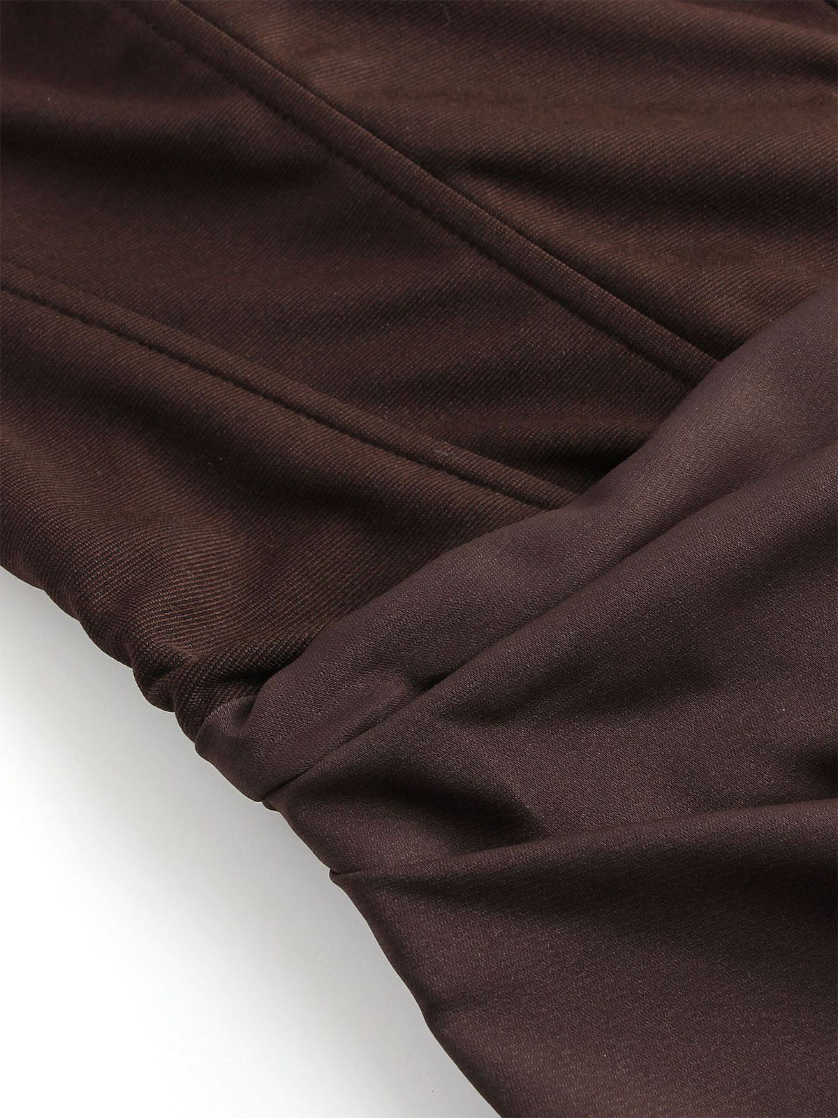 Sexy Square Neck Lace Up Bodycon Draped Corset Maxi Dress - Coffee