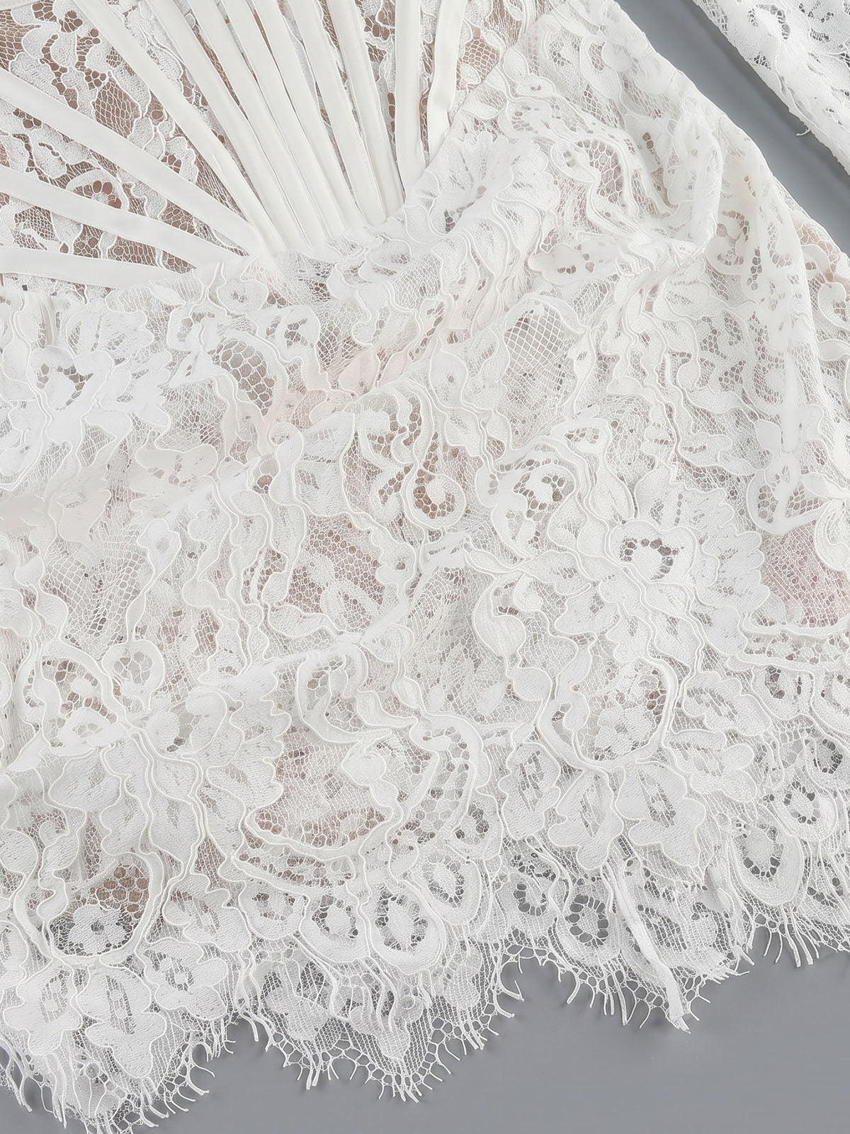 Sexy Strapless Draped Bodycon Lace Corset Party Mini Dress - White