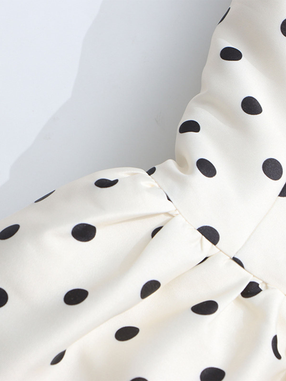Vintage Polka Dot Fit and Flare Sleeveless Cocktail Midi Dress - Ivory